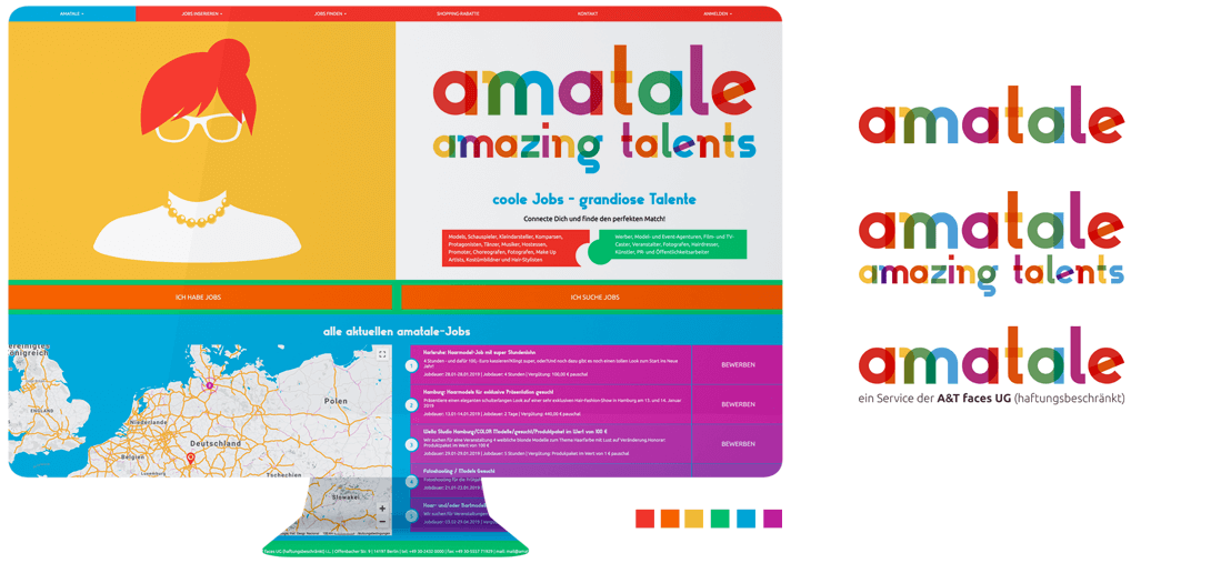 Logoentwicklung und Websiteerstellung für amatale