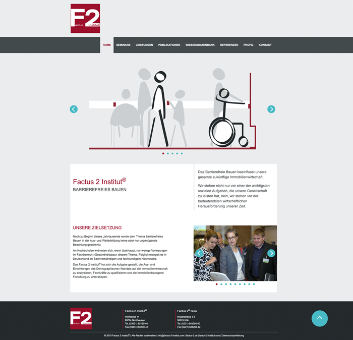 Startseite von Factus 2 Institut im Web