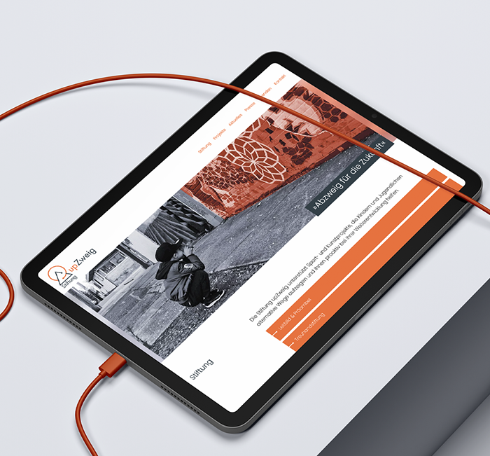 Internetseitengestaltung für die Stiftung upZweig